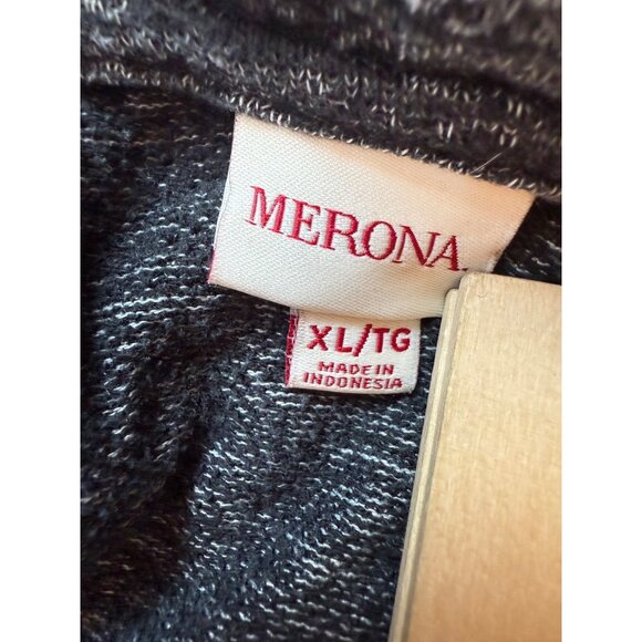 Merona Pullover Womens XL Sweater Cowl Neck Long Sleeve Gray Knit - Picture 3 of 10